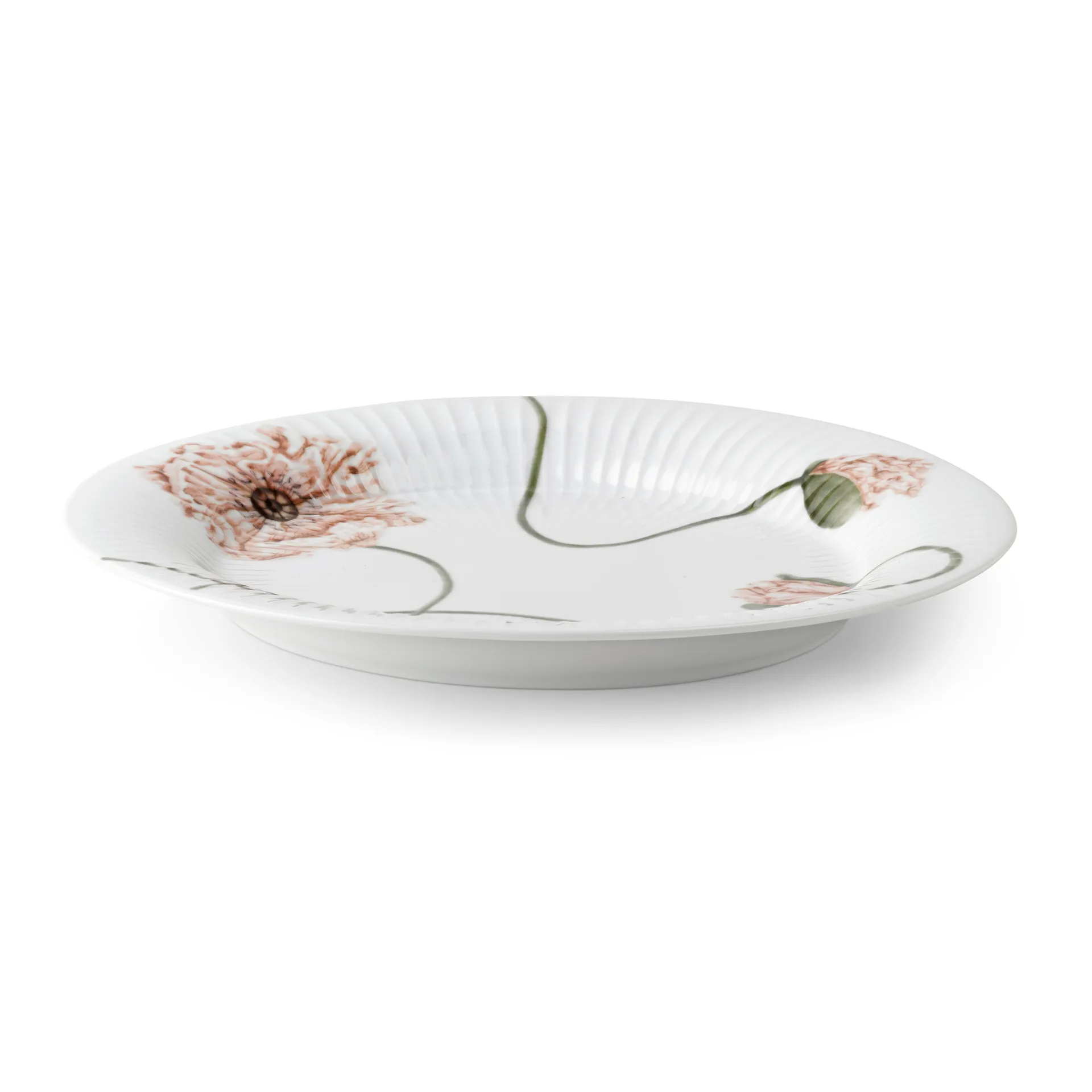 ハンマースホイ Poppy オーバル ソーサー 22.5x28.5 cm, white Kähler | ケーラー