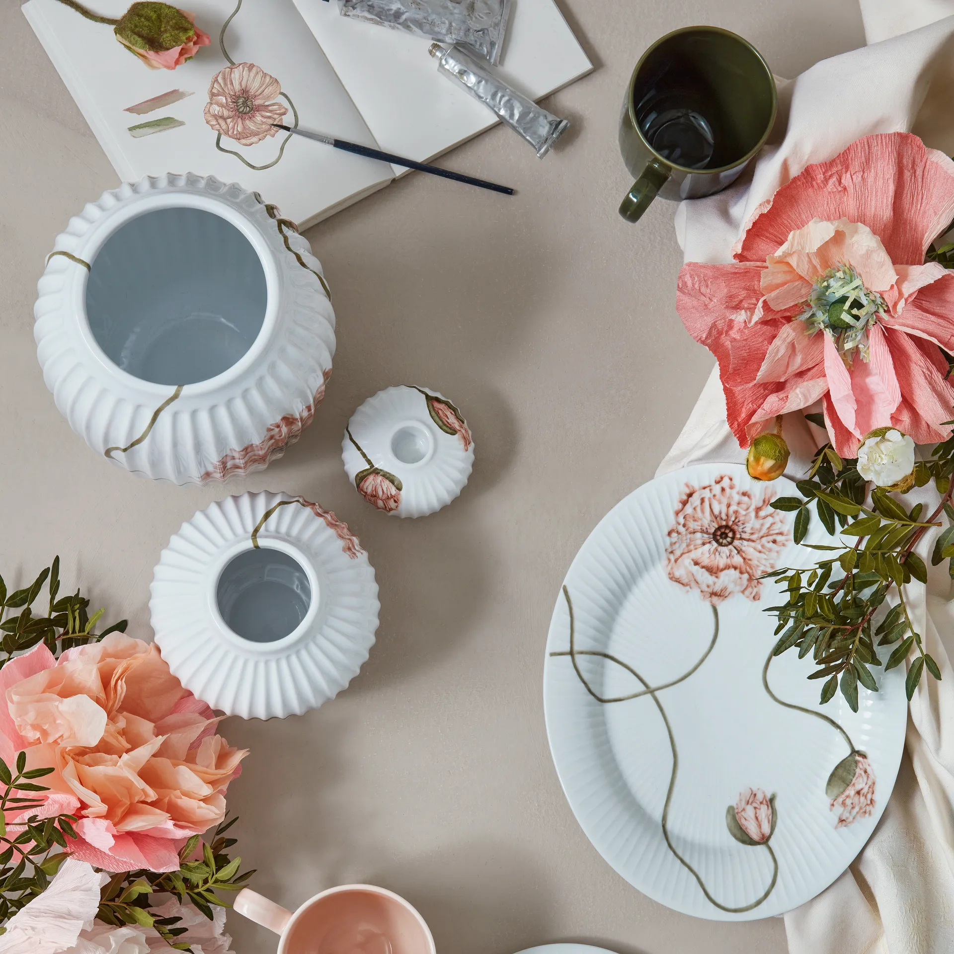 ハンマースホイ Poppy キャンドルスティック Ø7.5 cm, white Kähler | ケーラー