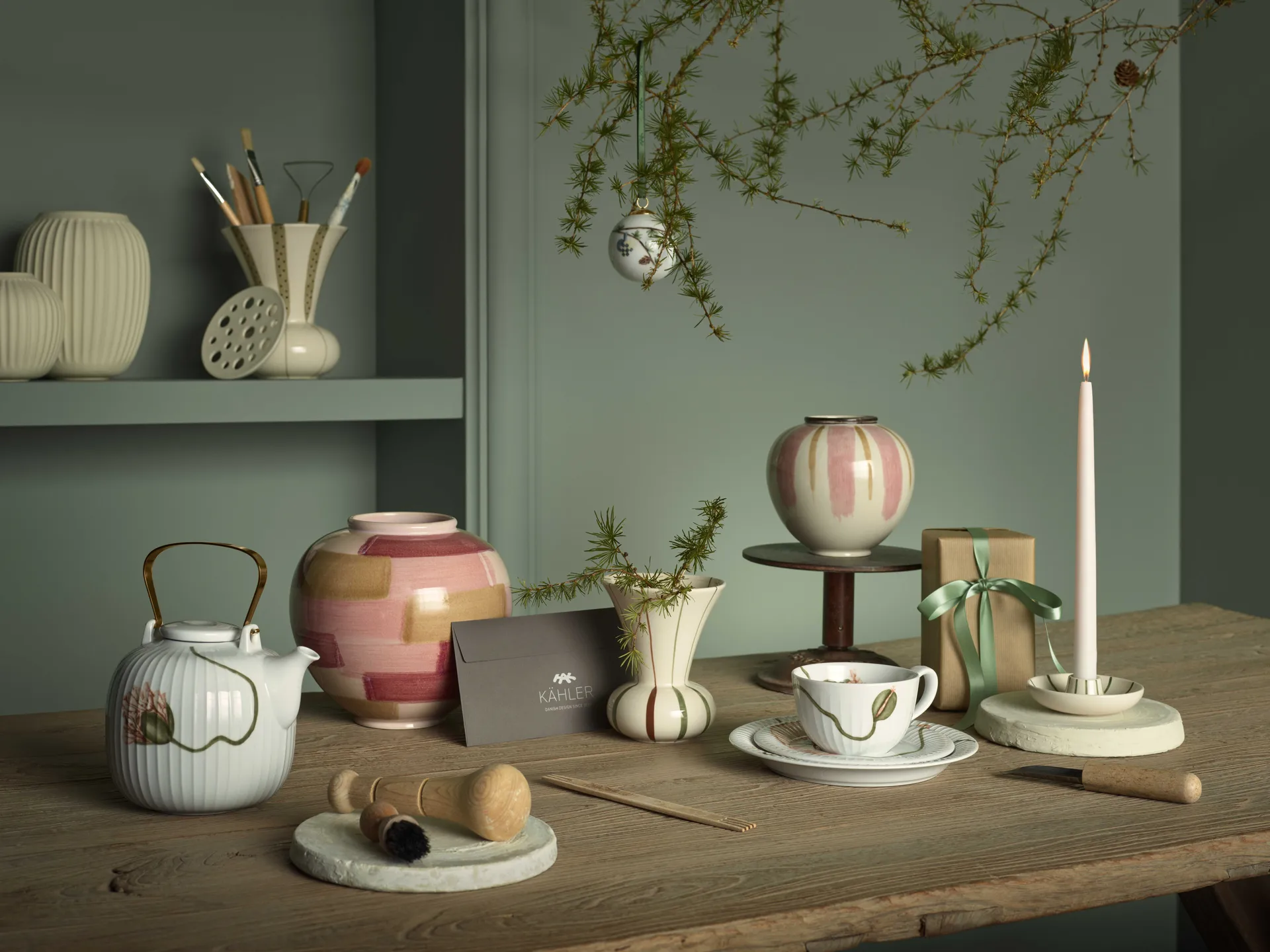 Signature キャンドルホルダー, White-green Kähler | ケーラー