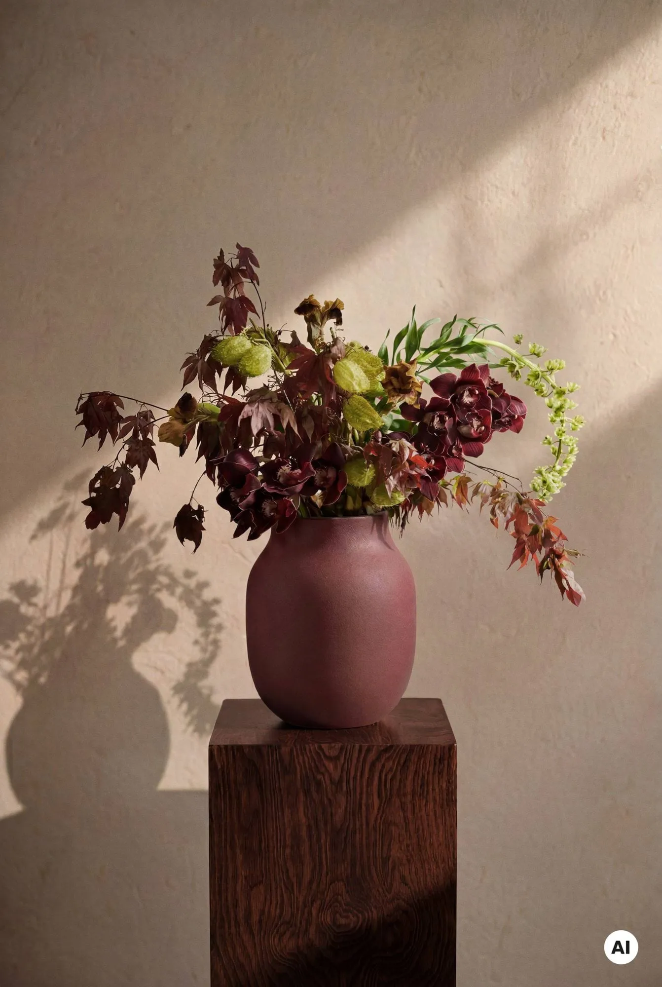 Studio Omaggio 花瓶, Bordeaux, 20 cm Kähler | ケーラー