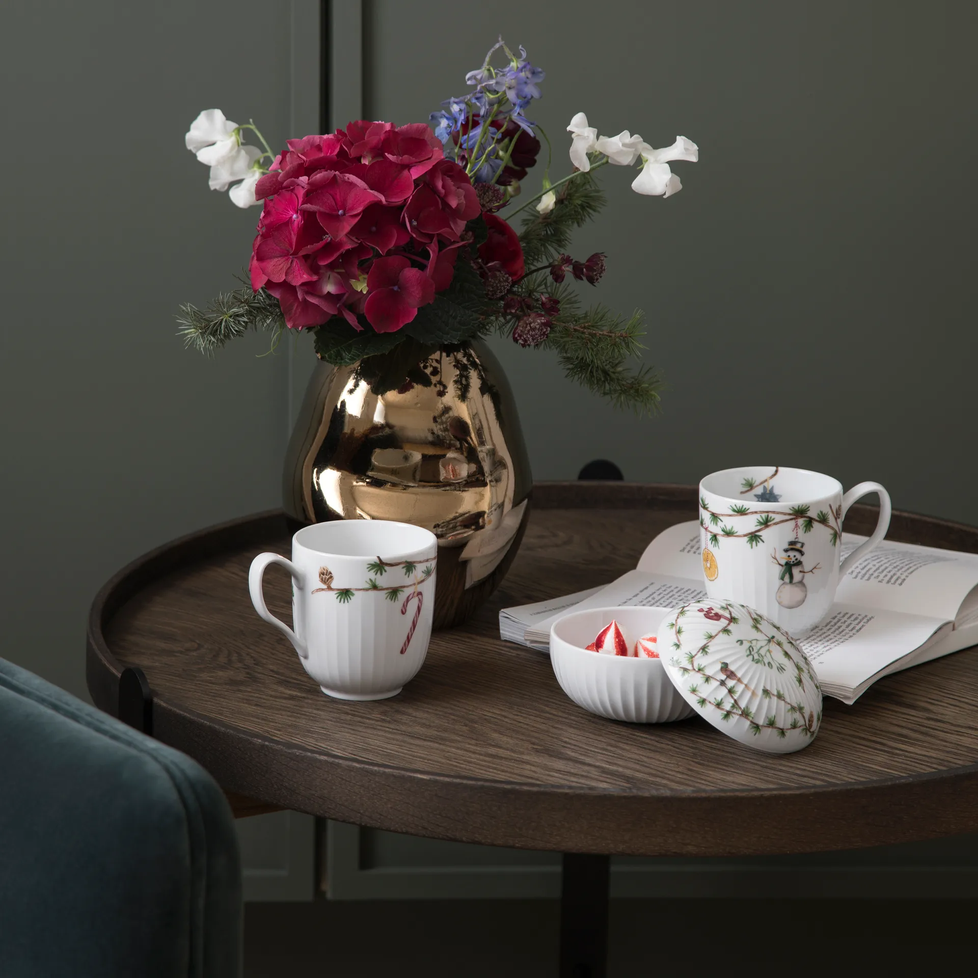 ハンマースホイ クリスマス sweets candy ボウル Ø11.5 cm, White Kähler | ケーラー