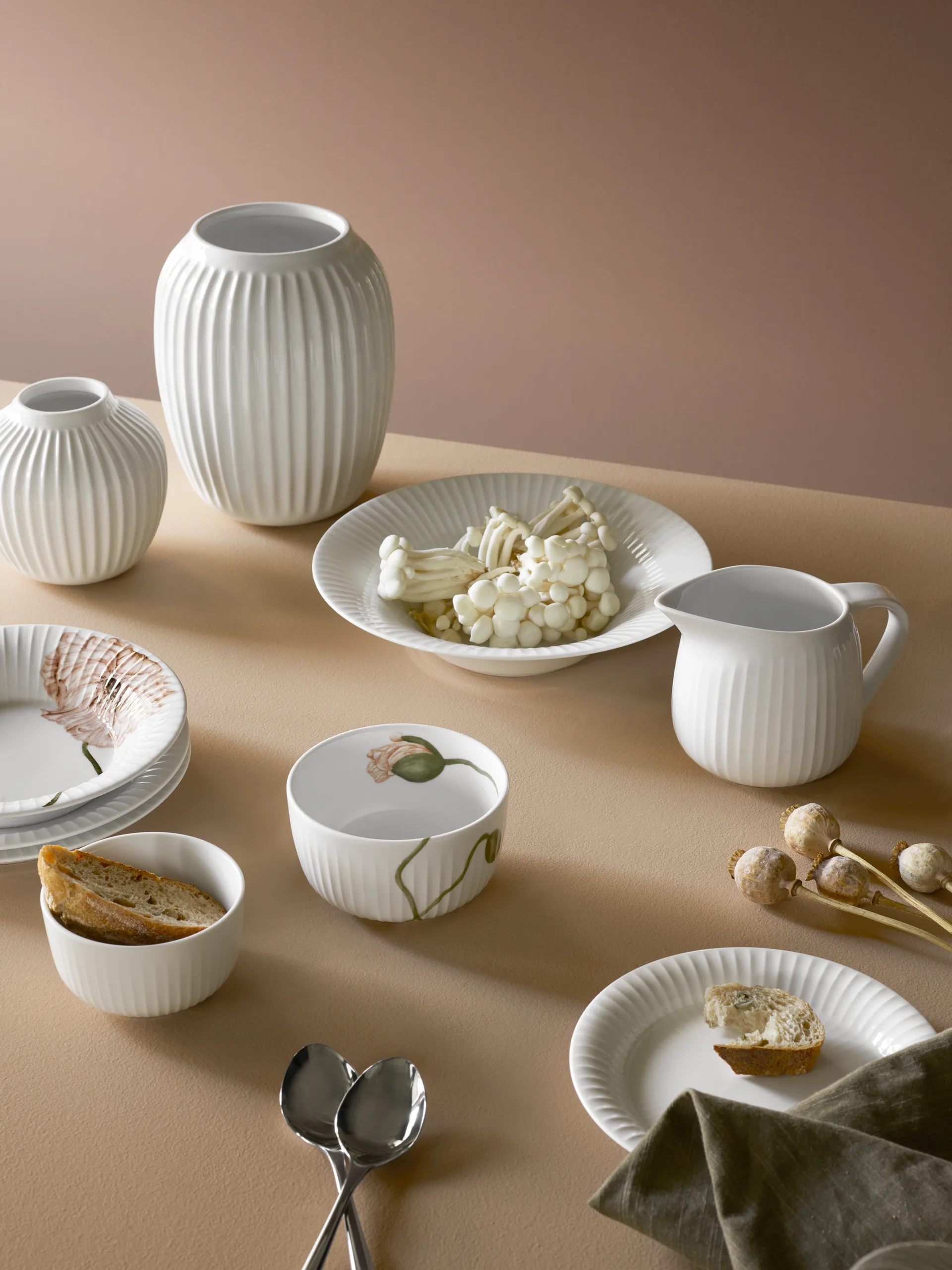 ハンマースホイ 花瓶 ミディアム, white Kähler | ケーラー