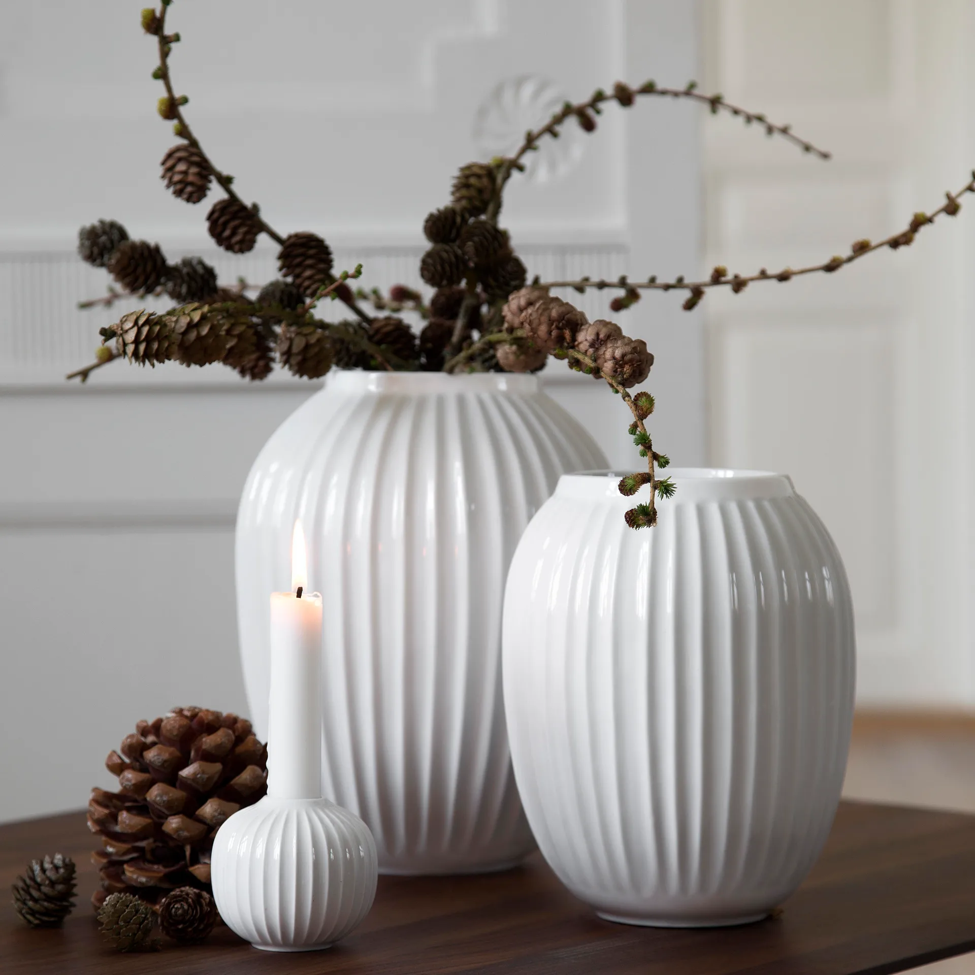 ハンマースホイ 花瓶 ラージ, white Kähler | ケーラー