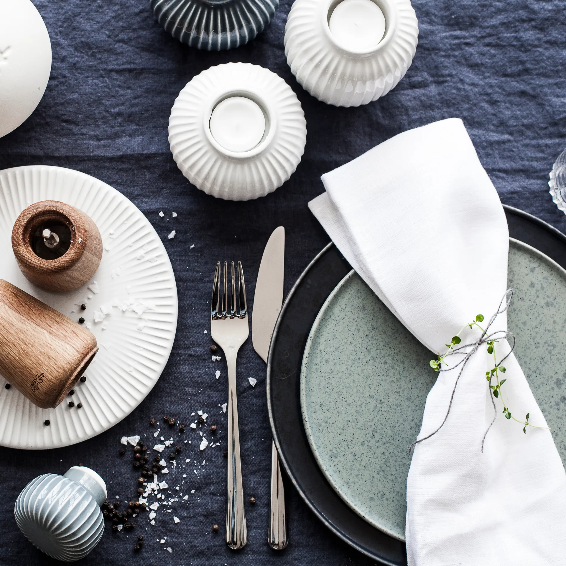 ハンマースホイ ティーライト ホルダー ラージ, white Kähler | ケーラー