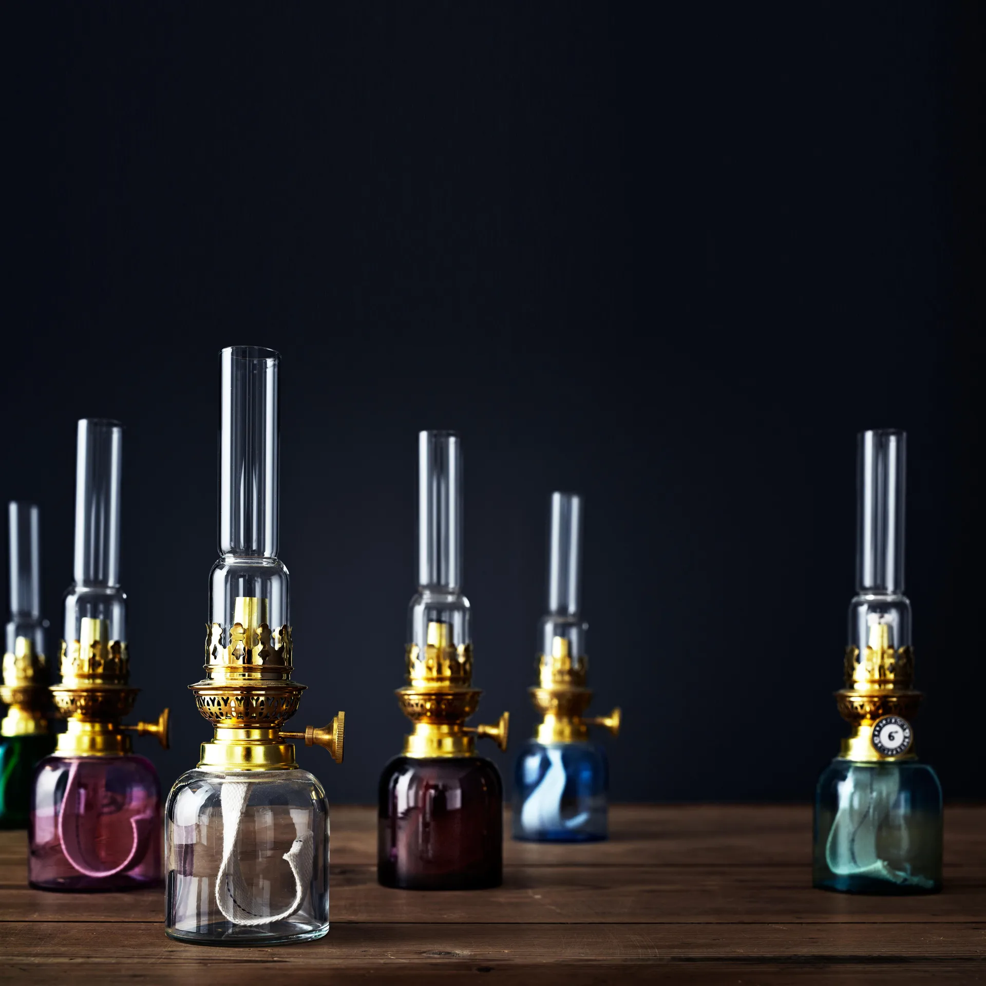 Koholmen パラフィンランプ, brown Karlskrona Lampfabrik