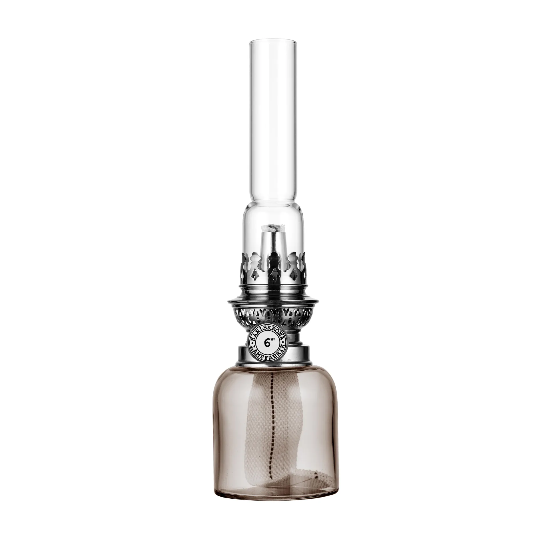 Koholmen パラフィンランプ, smoke coloured Karlskrona Lampfabrik