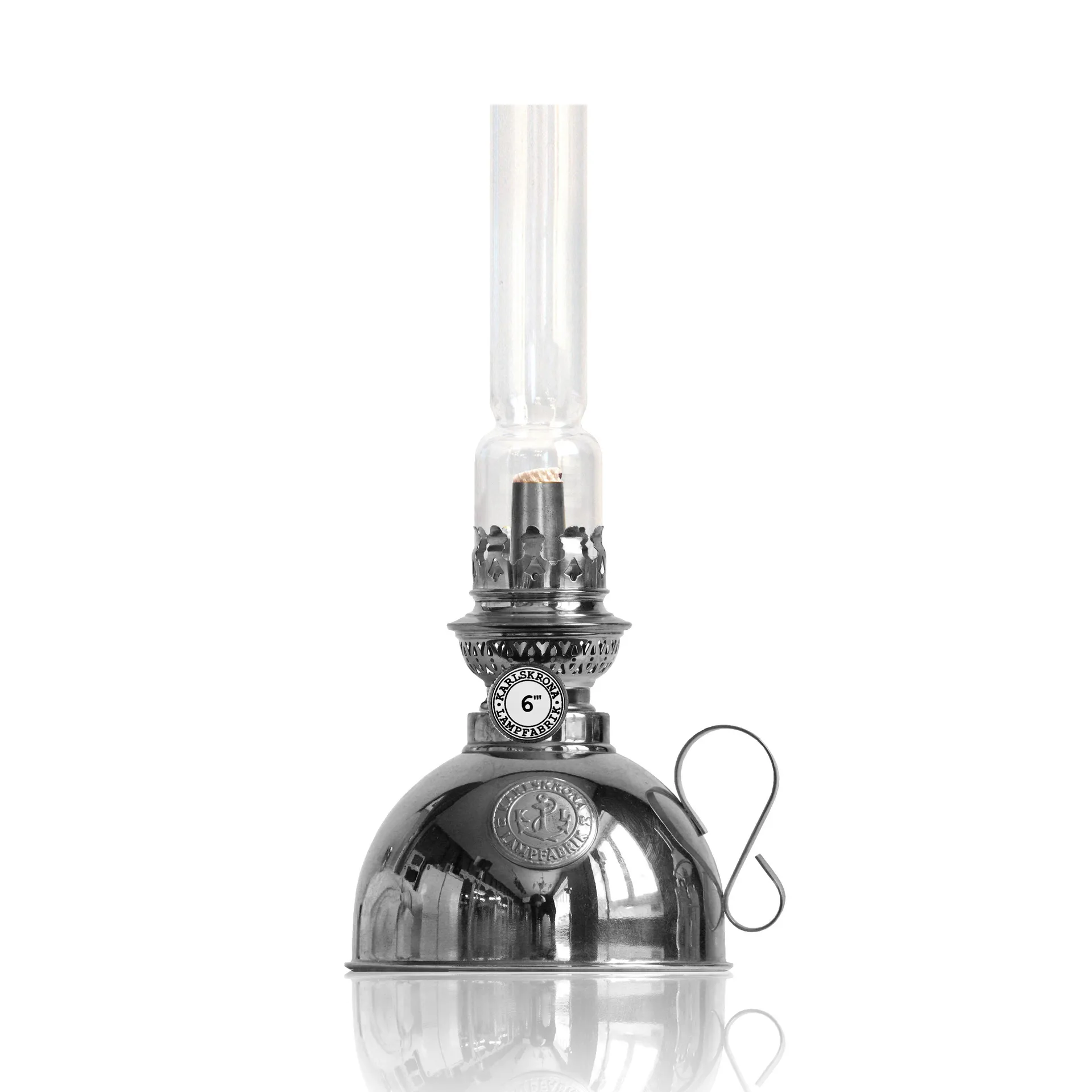 Nattlampan パラフィンランプ, nickel Karlskrona Lampfabrik