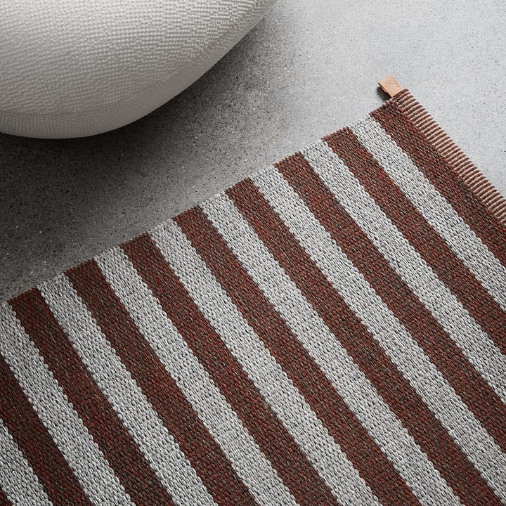 Narrow Stripe Icon ホールウェイランナー - Red clay 240x85 cm - Kasthall