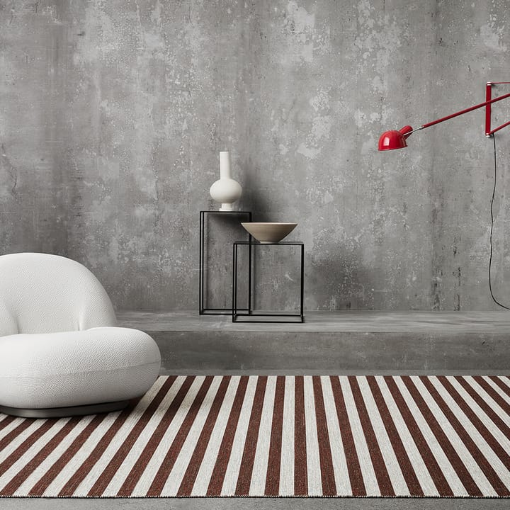 Narrow Stripe Icon ホ�ールウェイランナー - Red clay 240x85 cm - Kasthall