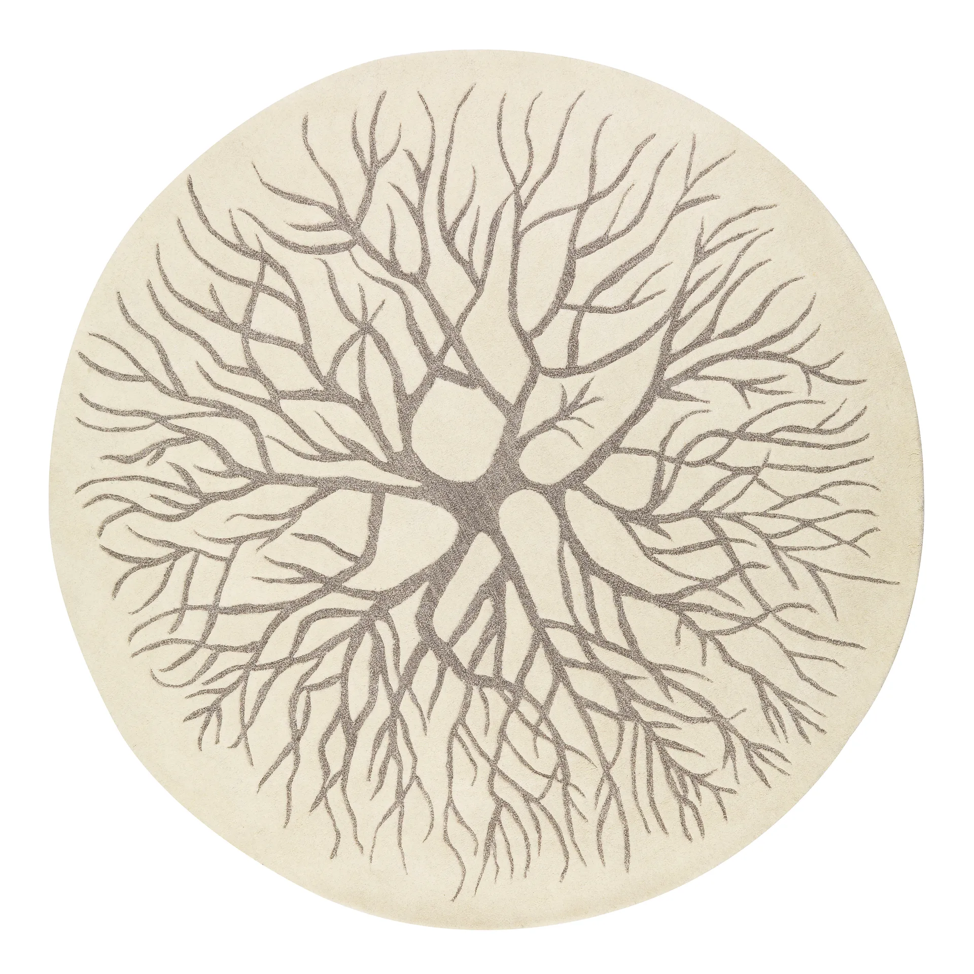 Birds nest 手織りラグ Ø 220 cm, White Kateha | カテハ