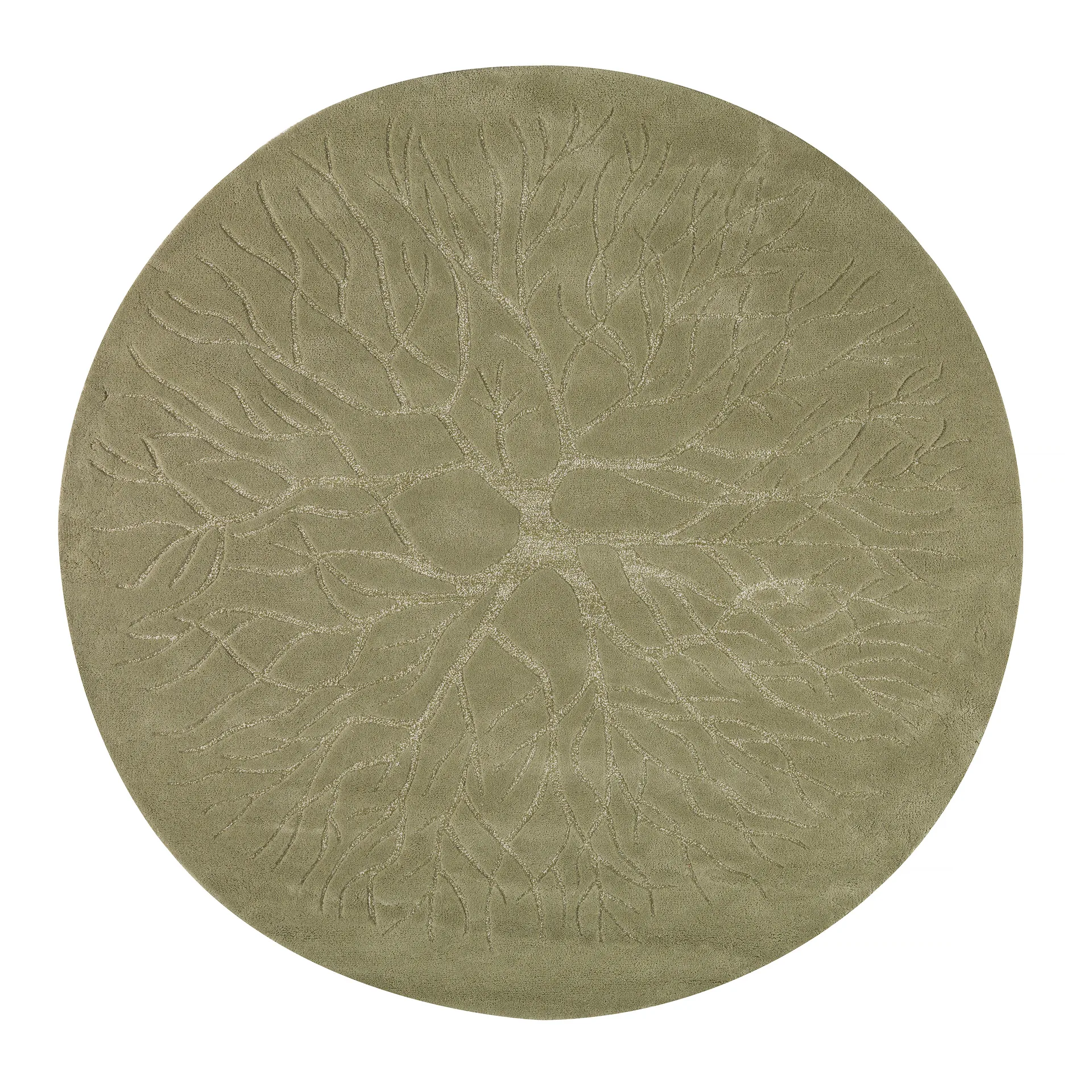 Birds nest 手織りラグ Ø 220 cm, winter green Kateha | カテハ