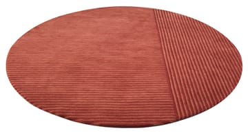 Dunes Straight ラグ ラウンド - Dusty red, 220 cm - Kateha | カテハ