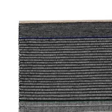 Tribulus One ウールカーペット 80x250 cm - black, white, blue, green - Kateha | カテハ
