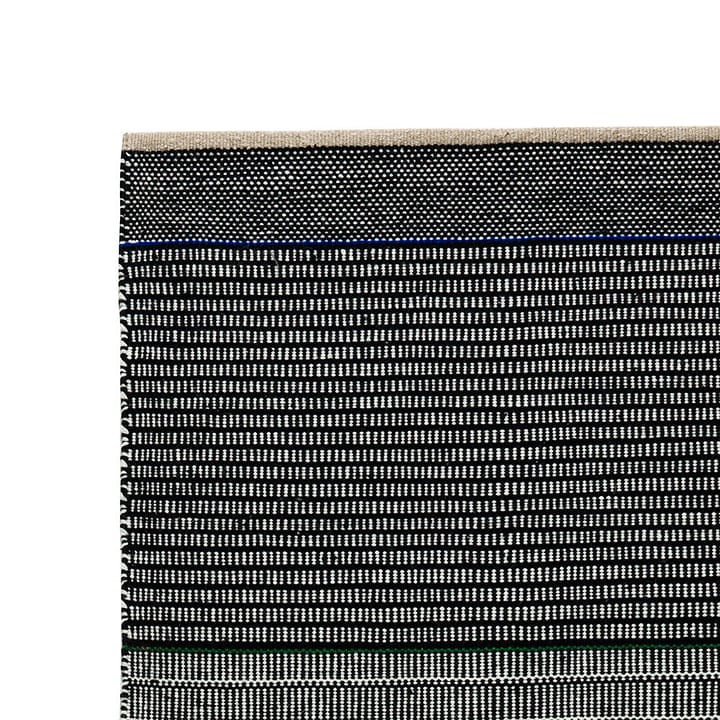Tribulus One ウールカーペット 80x250 cm - black, white, blue, green - Kateha | カテハ