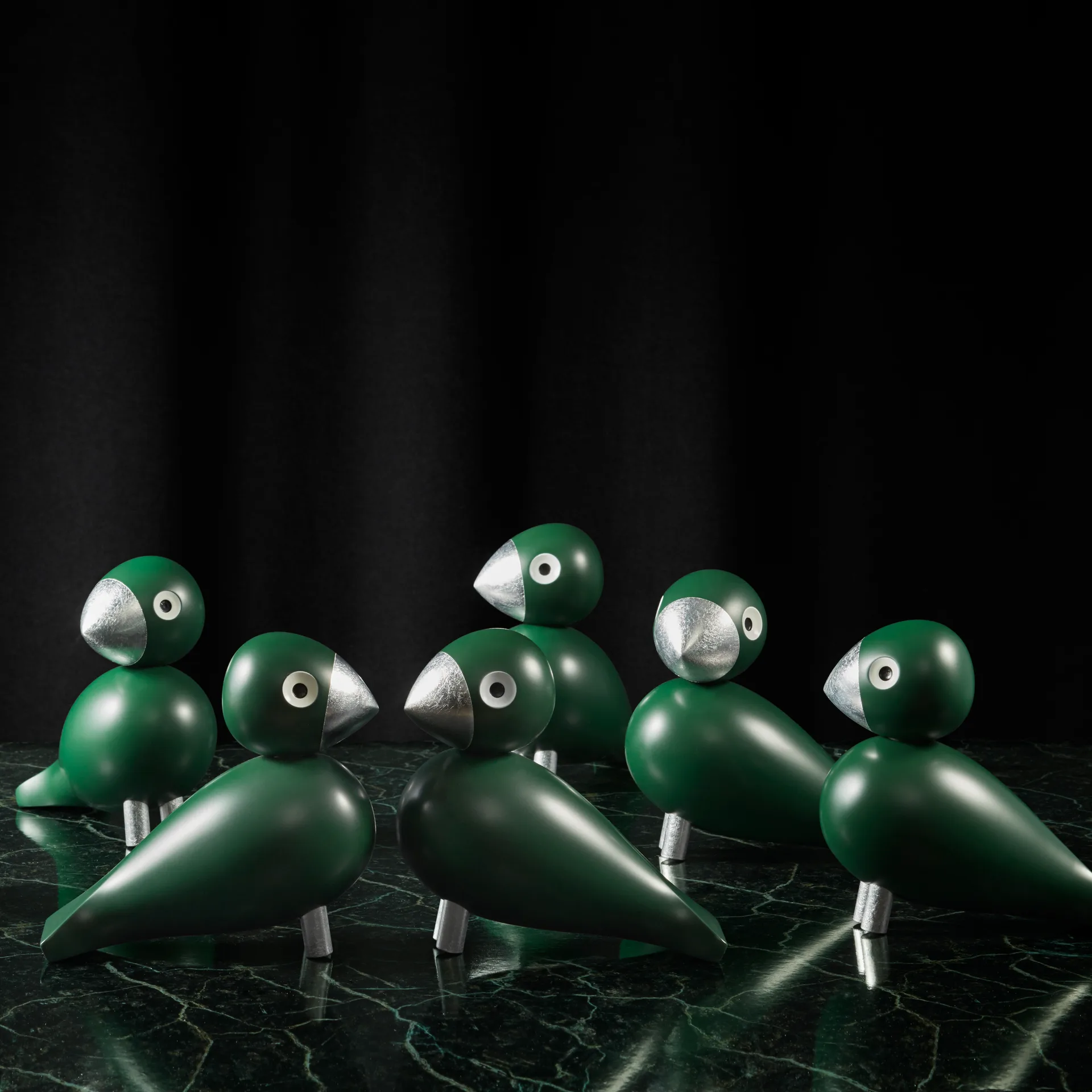 カイ・ボイスン ソングバード Georg, Green-Silver Kay Bojesen Denmark | カイ・ボイスン デンマーク