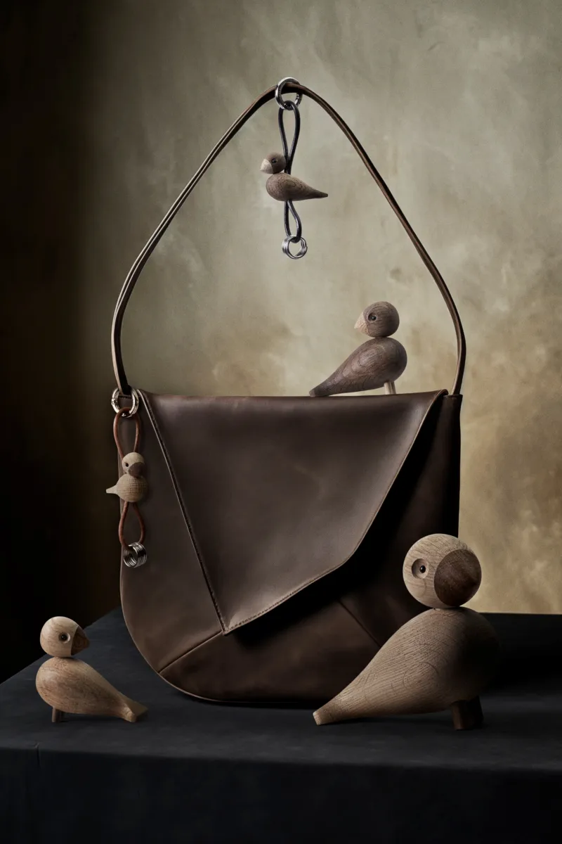 Kaj Bojesen バード キーリング, Oak, natural leather Kay Bojesen Denmark | カイ・ボイスン デンマーク