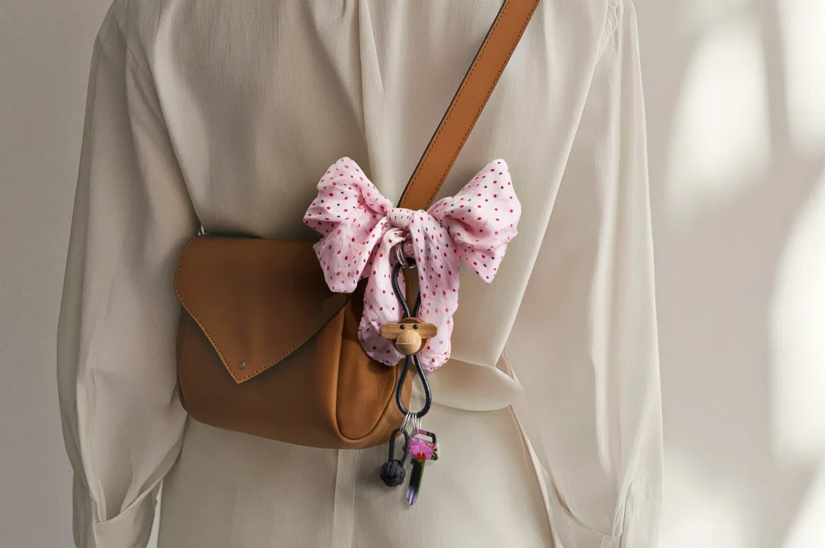 Kaj Bojesen モンキー キーリング, Teak-limb wood, black leather Kay Bojesen Denmark | カイ・ボイスン デンマーク