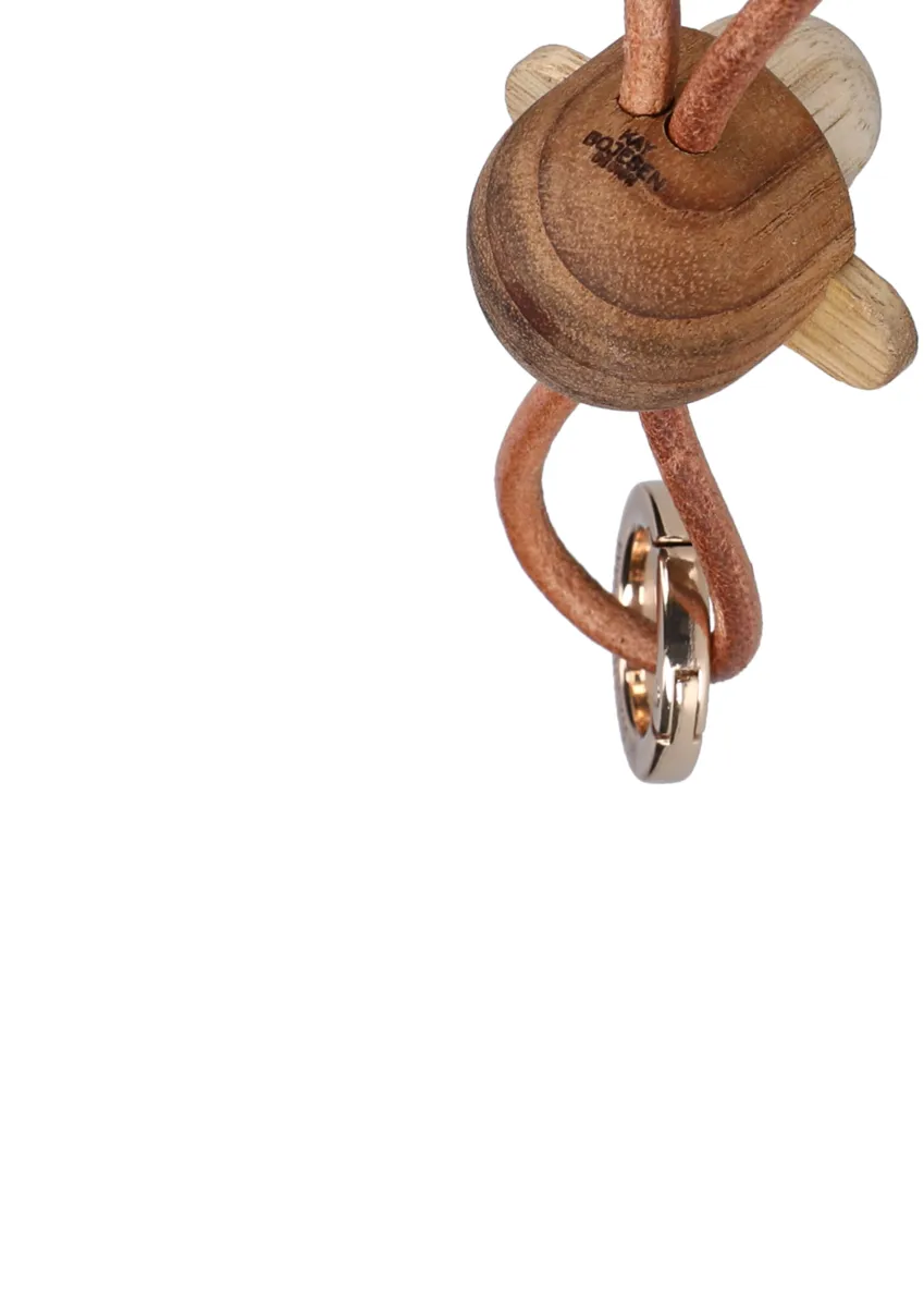 Kaj Bojesen モンキー キーリング, Teak, limba wood, natural leather Kay Bojesen Denmark | カイ・ボイスン デンマーク