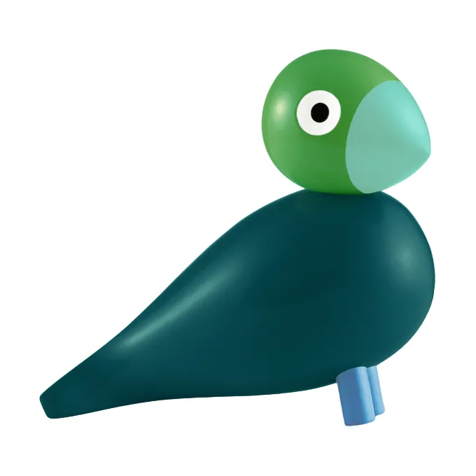 Kaj Bojesen Year Bird 2026 Birch, Dark green Kay Bojesen Denmark | カイ・ボイスン デンマーク