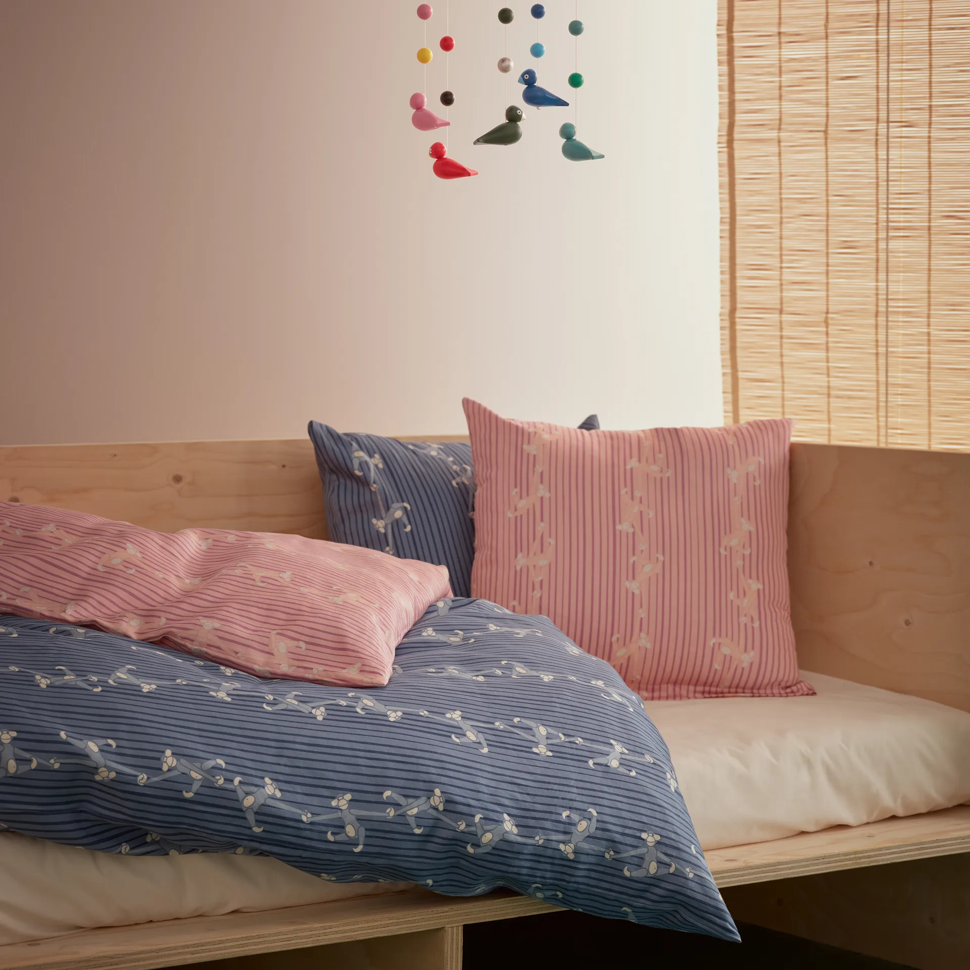 Kay Bojesen デュベカバー セット モンキー 100x140 cm, blue Kay Bojesen Denmark | カイ・ボイスン デンマーク