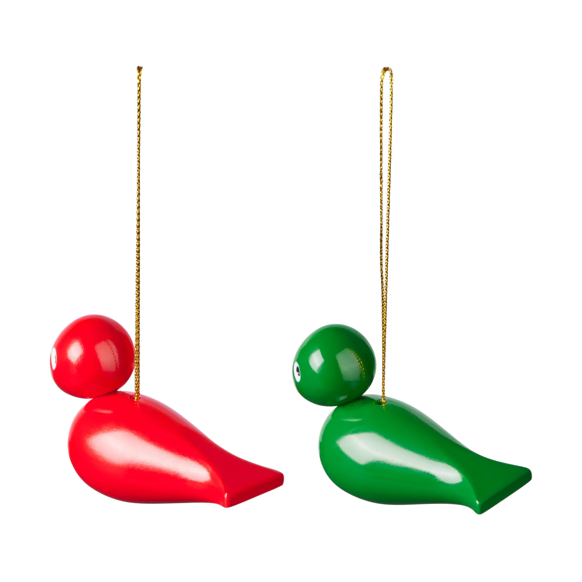 Kay Bojesen クリスマス バードオーナメント 2ピース, Red-green Kay Bojesen Denmark | カイ・ボイスン デンマーク