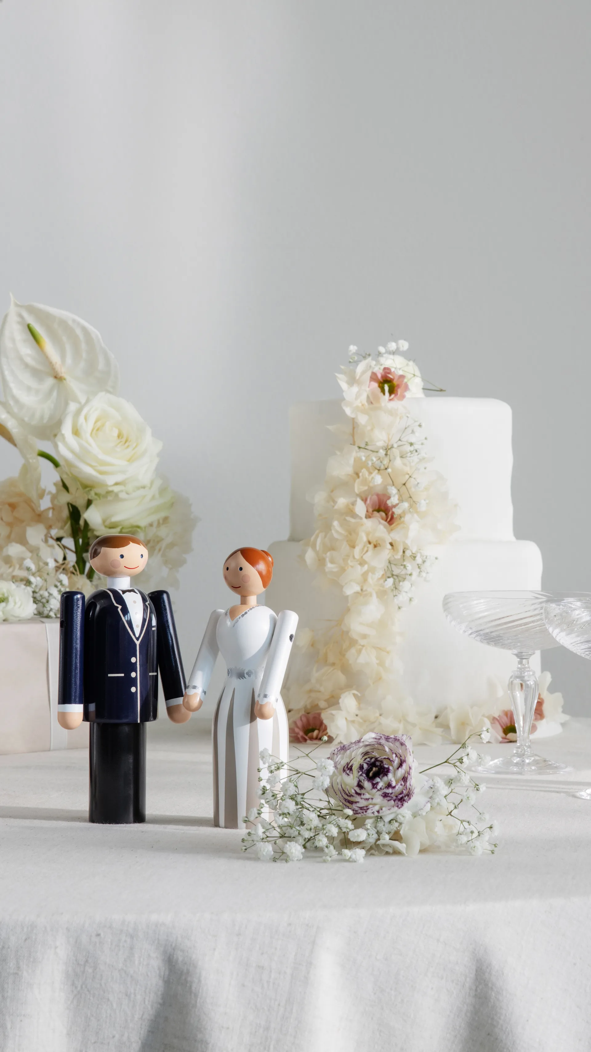 Kay Bojesen 花婿, Blue-black and white, 18 cm Kay Bojesen Denmark | カイ・ボイスン デンマーク