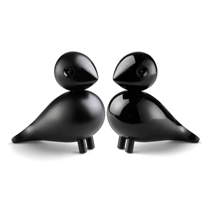 Kay Bojesen 木製フィギュア lovebirds set - Black, 8,8 cm - Kay Bojesen Denmark | カイ・ボイスン デンマーク