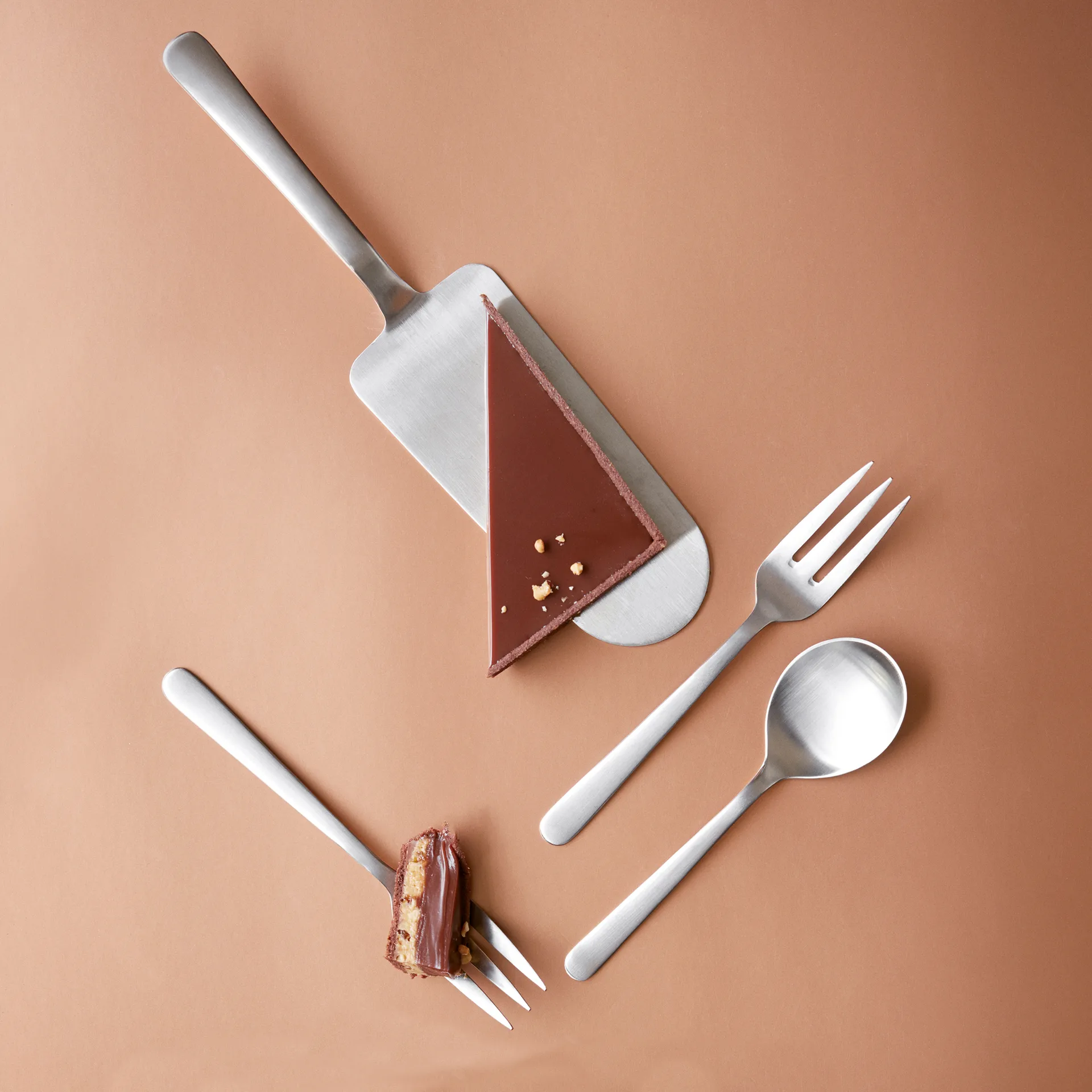 Grand Prix ケーキナイフ 22.5 cm, Matte steel Kay Bojesen