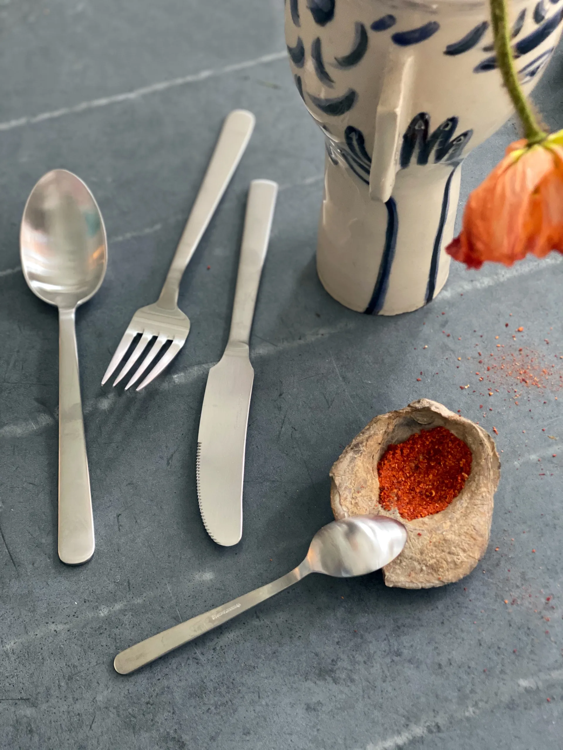 Grand Prix カトラリー 24ピース, Matte steel Kay Bojesen