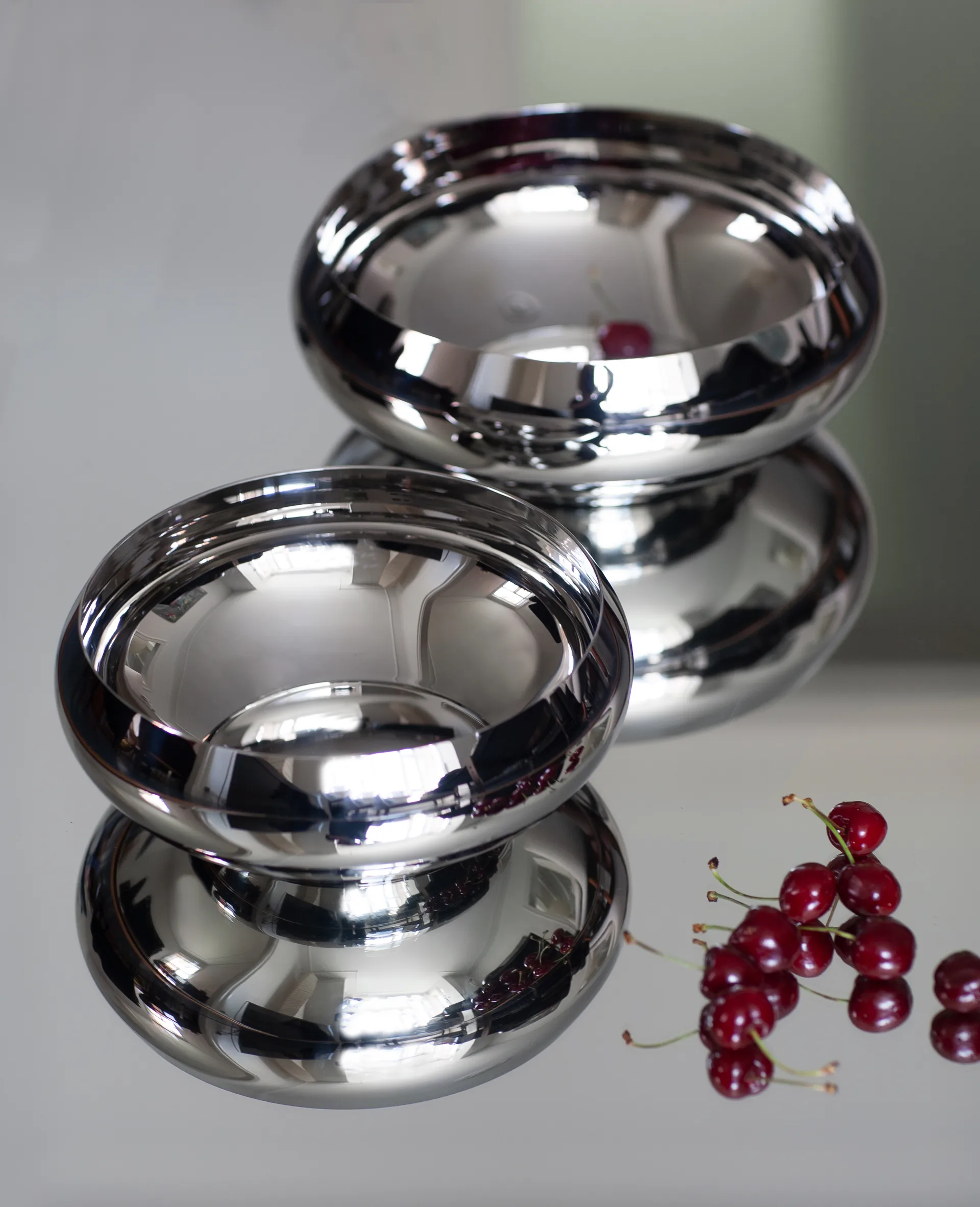 NEST ボウル Ø23 cm, Polished steel Kay Bojesen