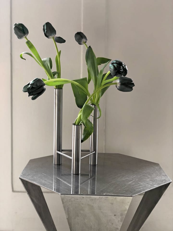 VISTA 花瓶とキャンドルスティック - Matte steel - Kay Bojesen