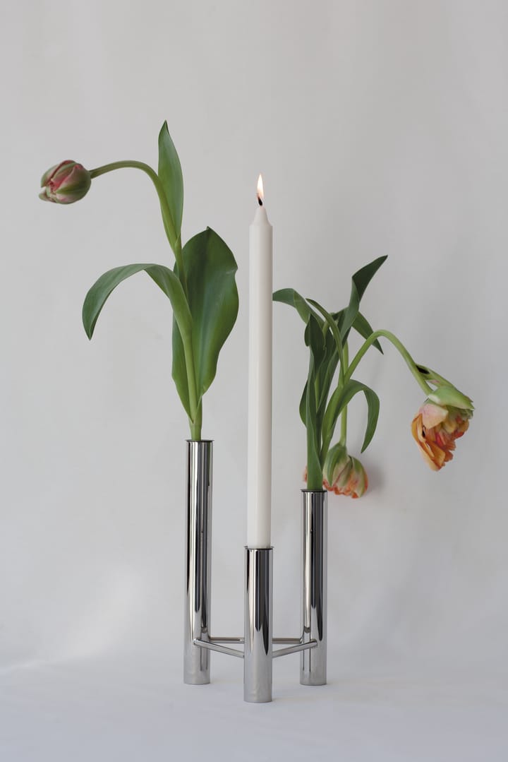 VISTA 花瓶とキャンドルスティック, Polished steel Kay Bojesen