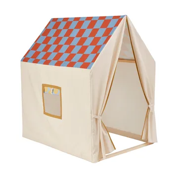 プレイハウステント 110x80x124 cm - dove blue checkered - Kid's Concept