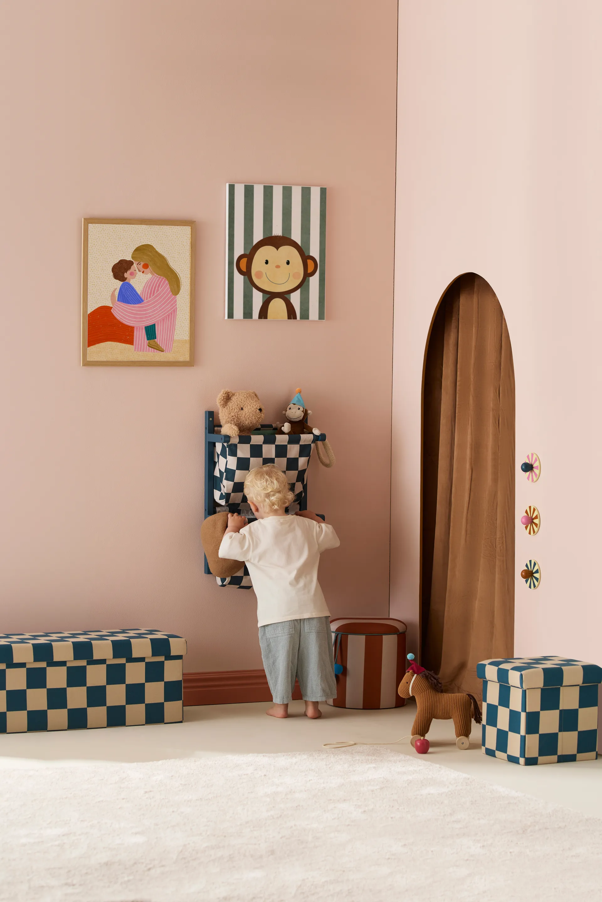 Bag シェルフ グリッド, Teal, 40x19x60 cm Kid's Concept