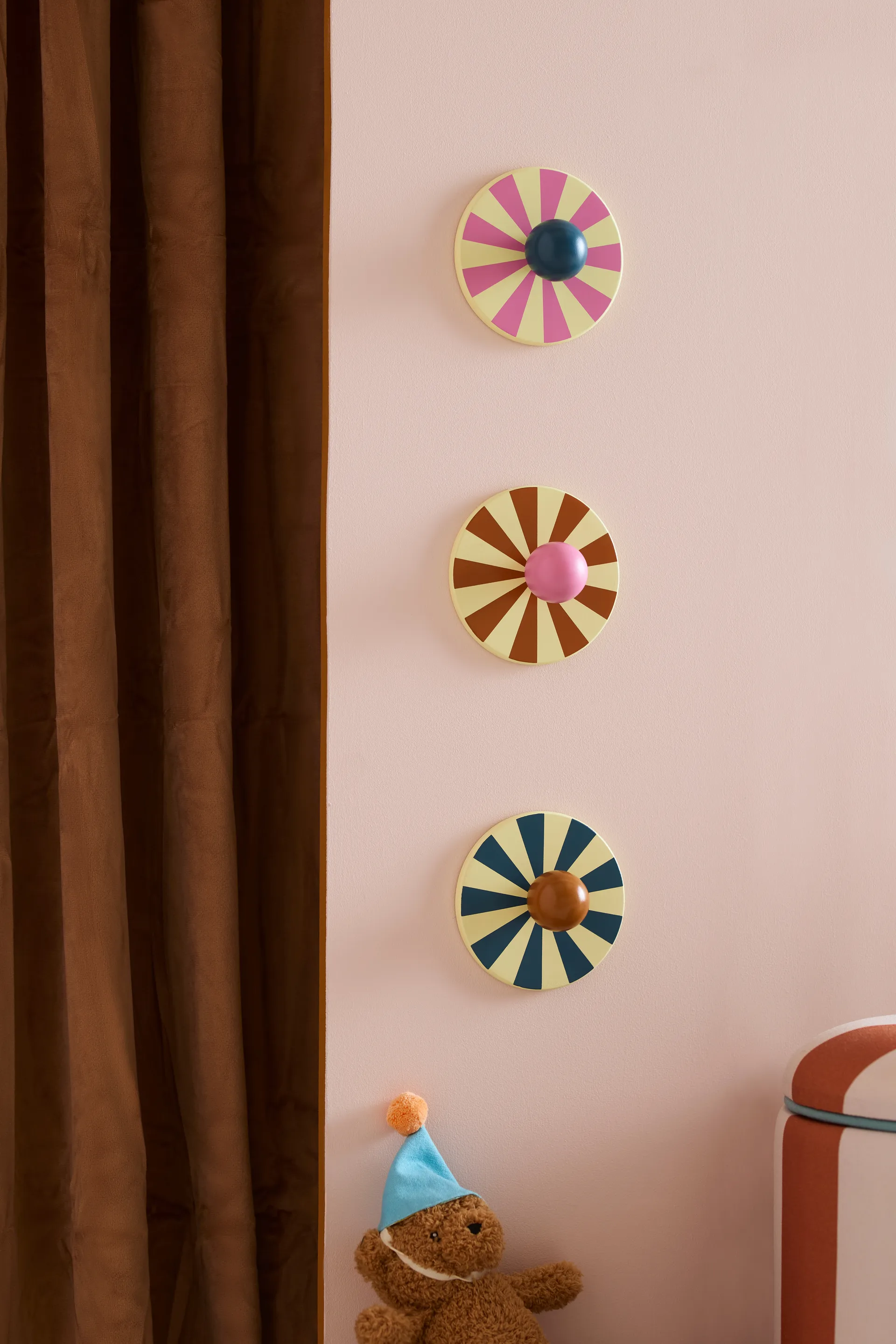 Circus フック 3点セット, Multi, Ø10x4.4 cm Kid's Concept