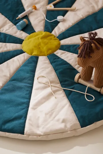 Circus プレイマット - Blue-green, Ø112x2 cm - Kid's Concept