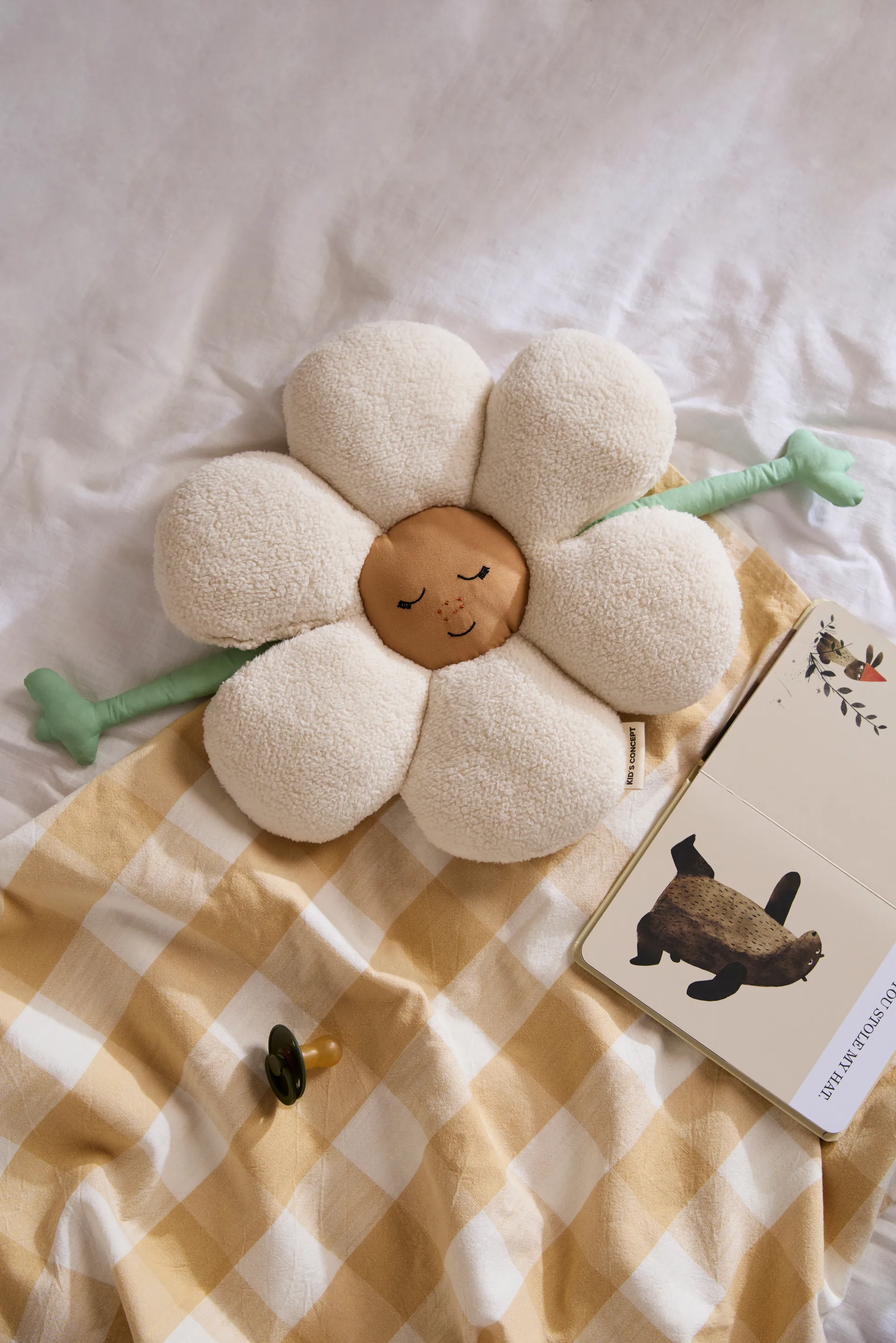 Flower クッション, White-green-yellow Kid's Concept