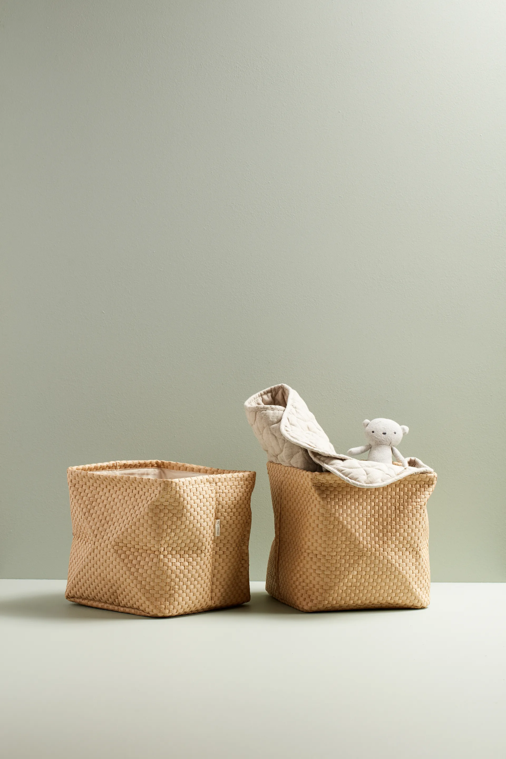 Kid's Base 収納ボックス 2個セット 30x30 cm, Natural Kid's Concept