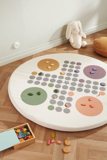 Kid's Base プレイマット Ludo Ø110 cm - White - Kid's Concept