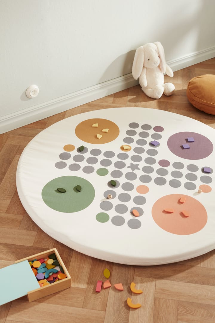 Kid's Base プレイマット Ludo Ø110 cm, White Kid's Concept