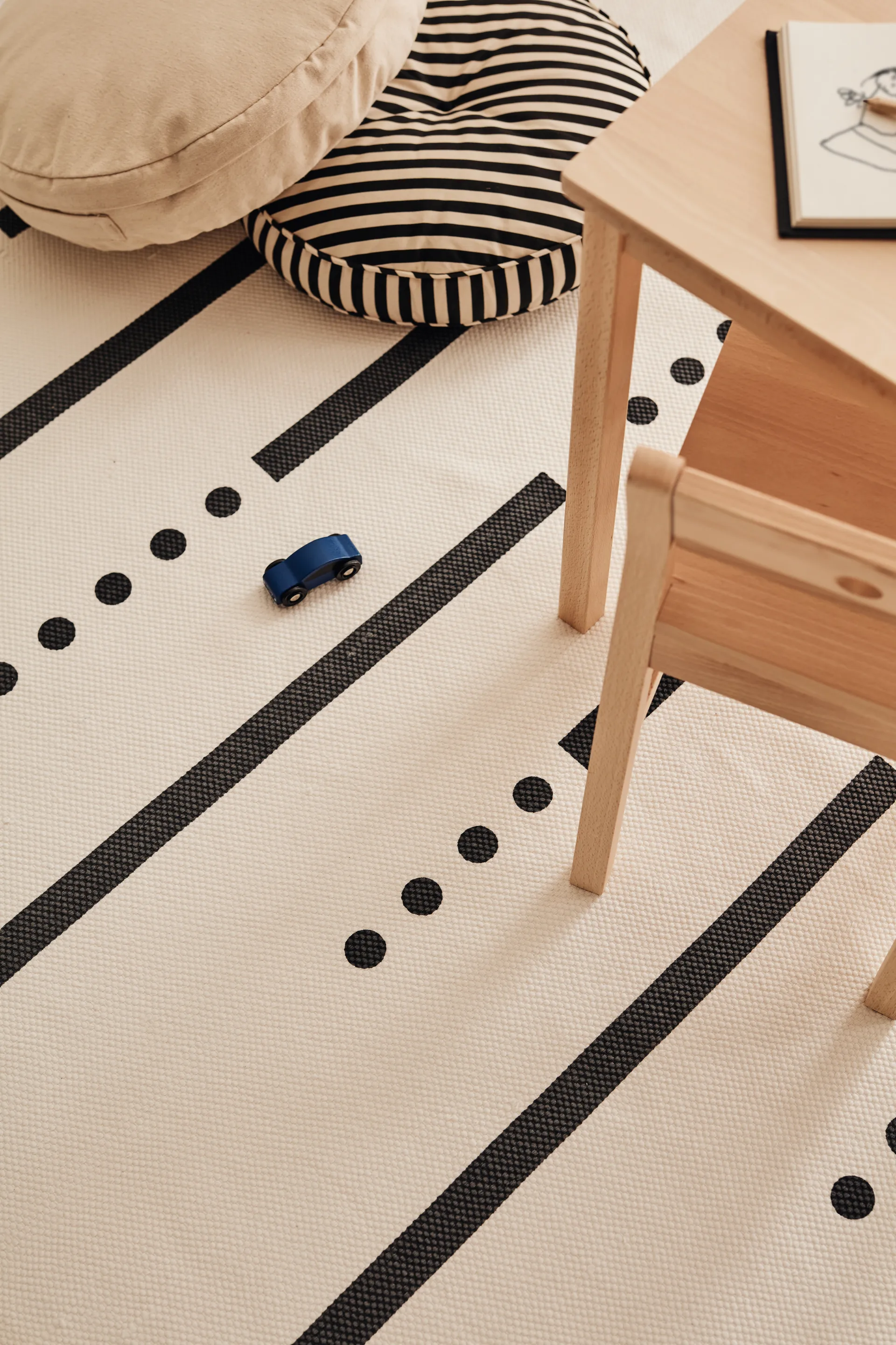 Kid's ベースマット white grey 130x160 cm, White Kid's Concept