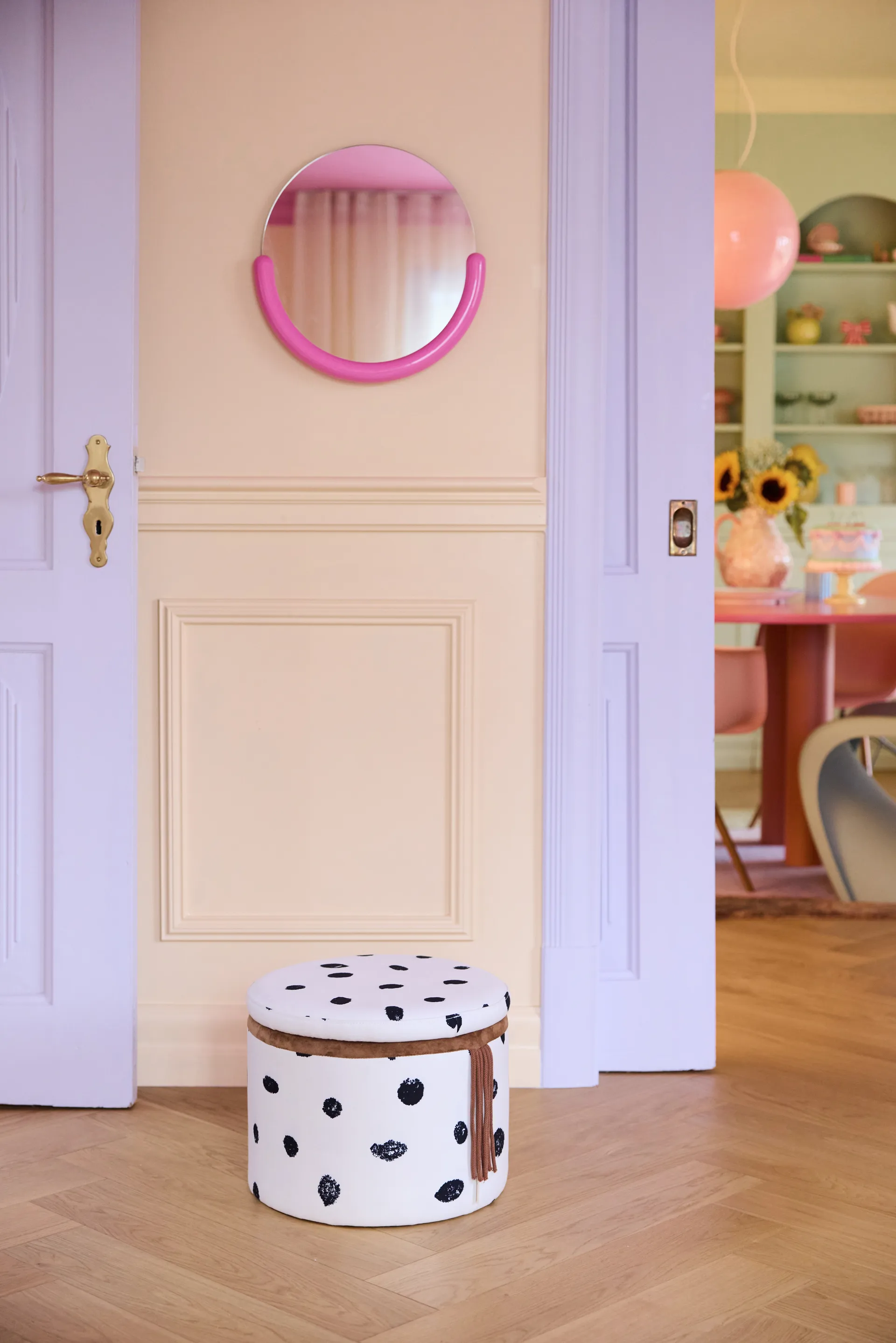 Pippi 収納機能付きプーフ Ø40x30.5 cm, Multi Kid's Concept