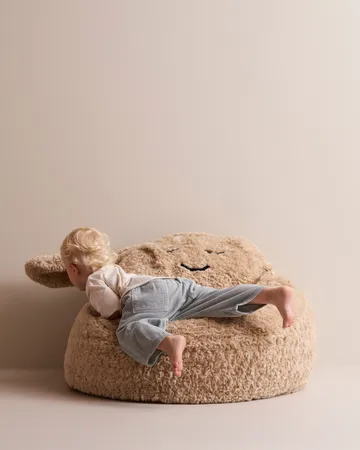 Snuggle ビーンバッグチェア - Beige, Ø80x50 cm - Kid's Concept