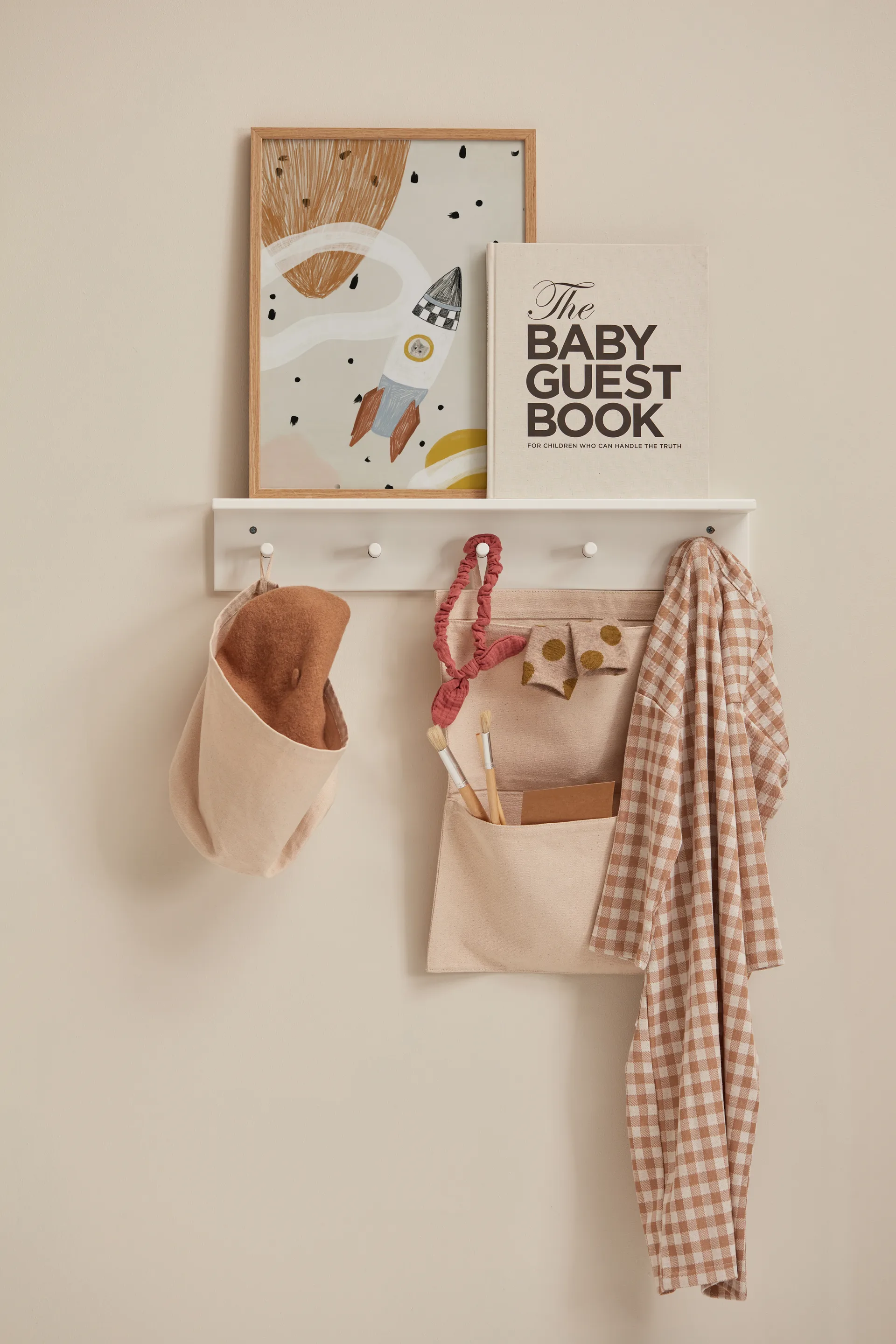 Star フック付きシェルフ, White Kid's Concept