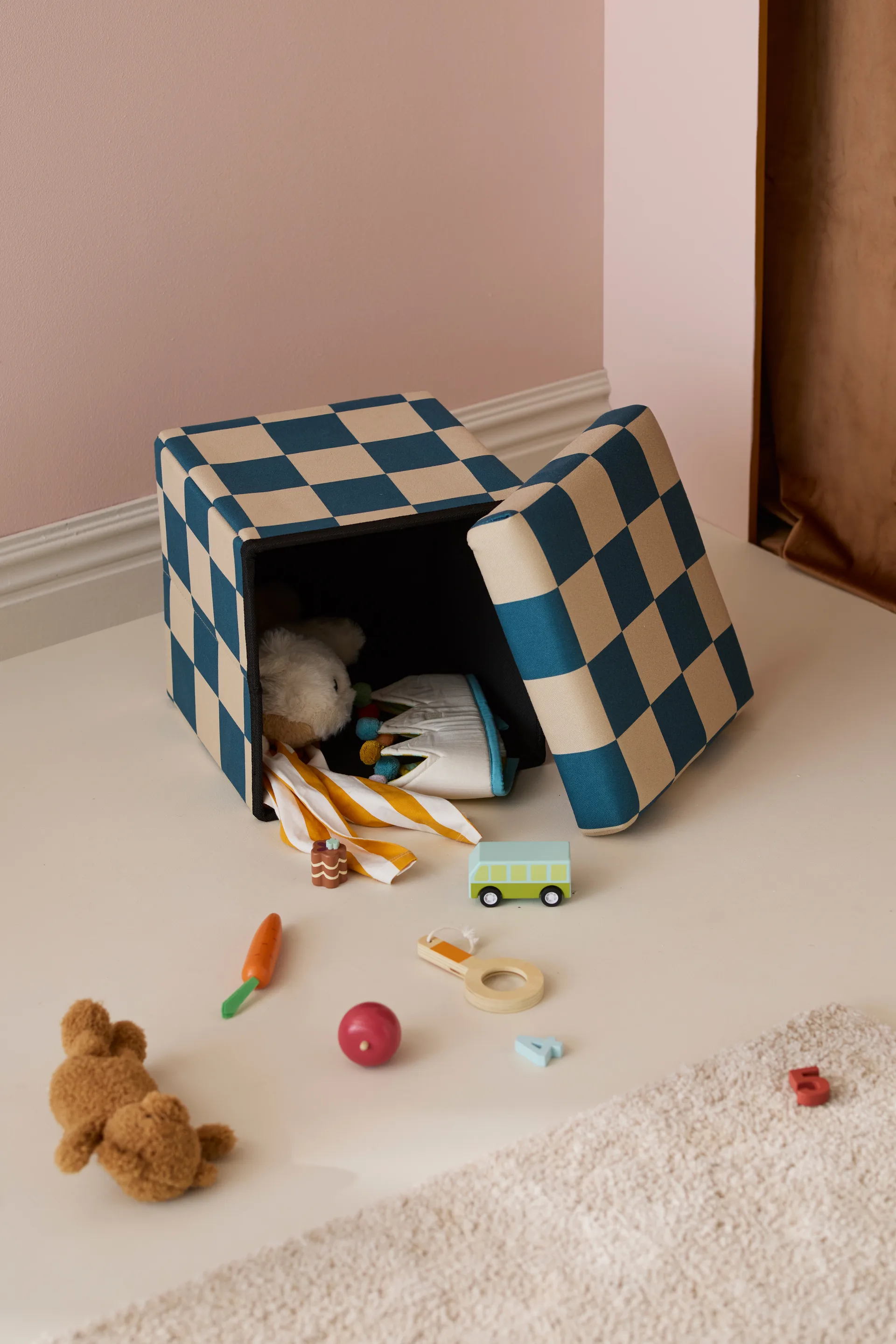 Storage オットマン キューブ, Blue-green, 30x30 cm Kid's Concept