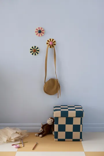 Storage オットマン キューブ - Blue-green, 30x30 cm - Kid's Concept