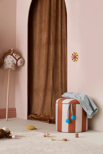 Storage シリンダープフ - Brown, Ø40x30.5 cm - Kid's Concept