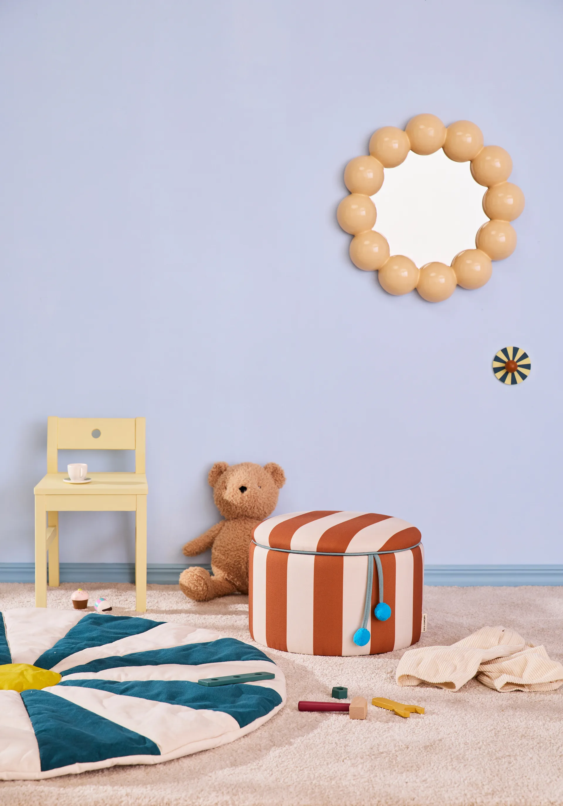 Storage シリンダープフ, Brown, Ø40x30.5 cm Kid's Concept