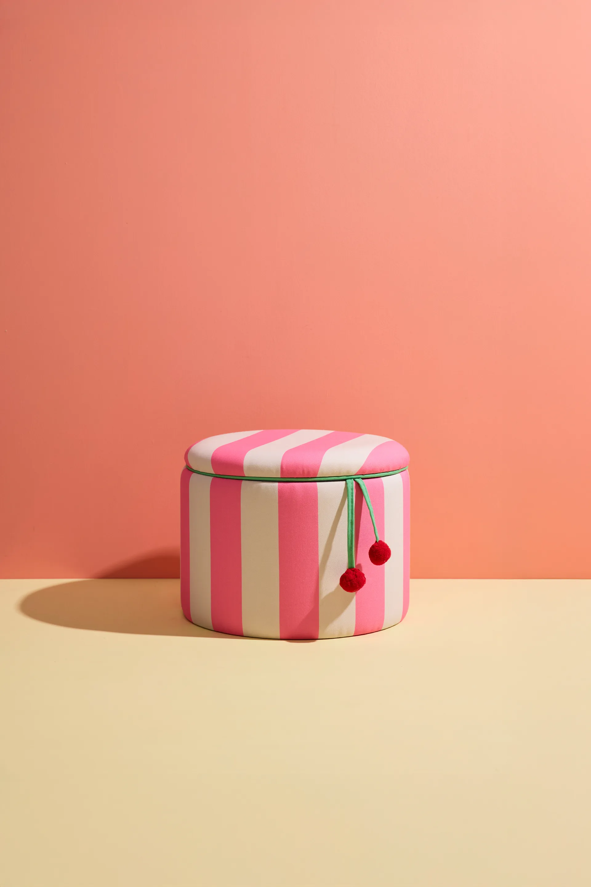 Storage シリンダープフ, Pink, Ø40x30.5 cm Kid's Concept