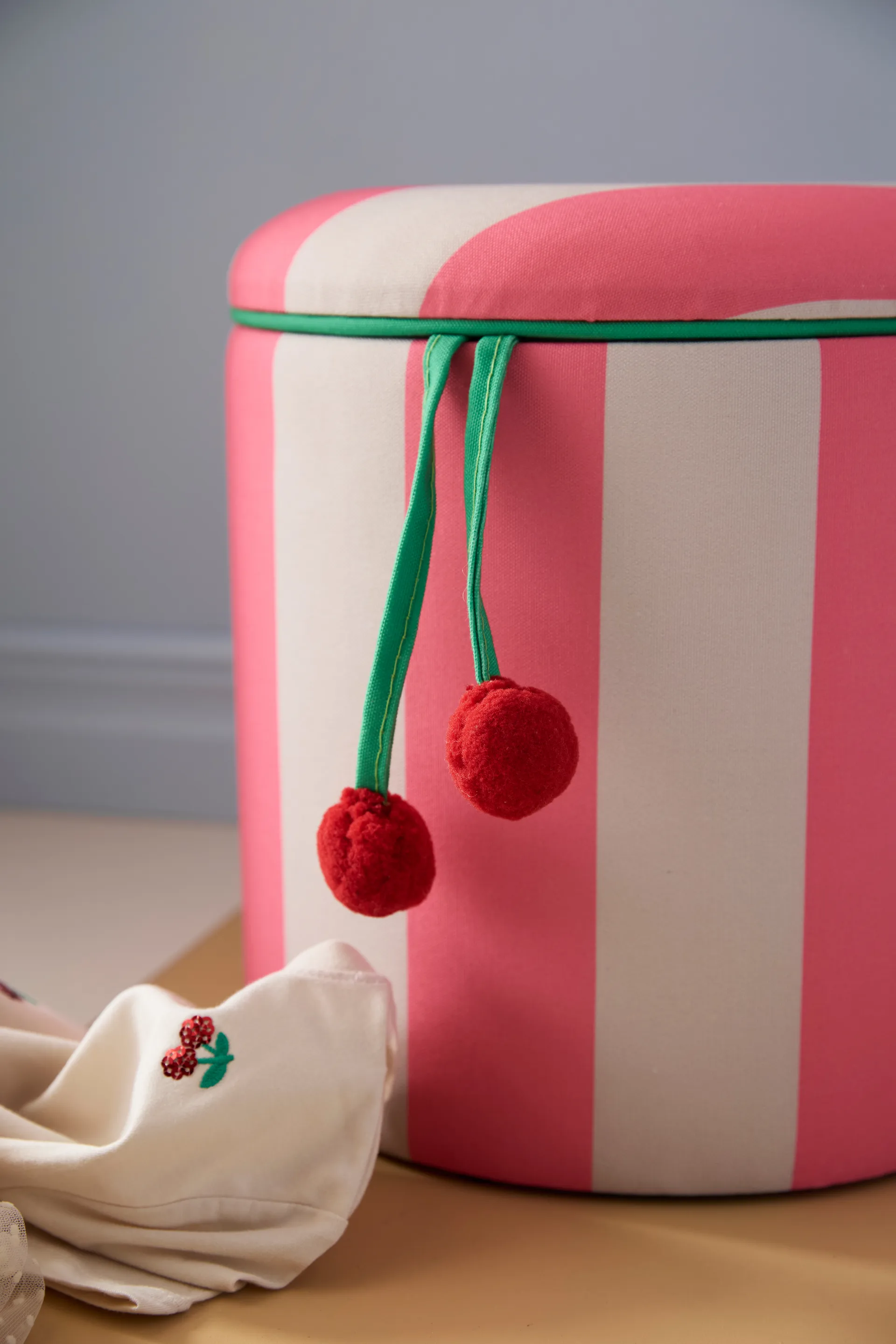 Storage シリンダープフ, Pink, Ø40x30.5 cm Kid's Concept